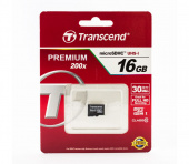 Карта памяти Transcend micro SDHC Card U1 UHS-I16GB (30Mb/s. 200x), class 10